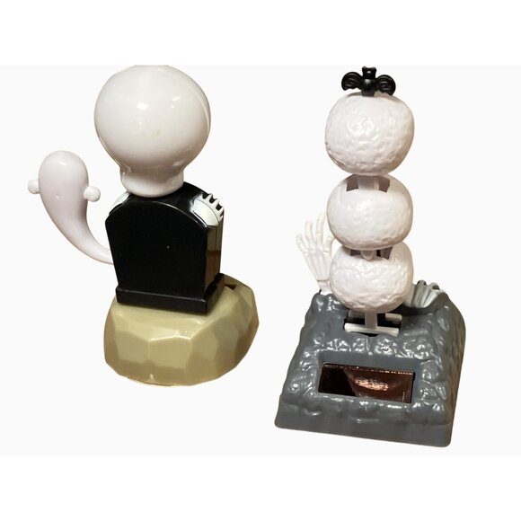 Halloween Solar-Powered Bobbleheads Set - Skeleton & Tombstone Design - Picture 6 of 10